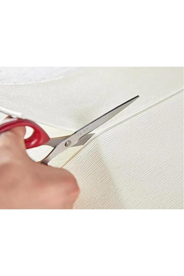 6 ADET  70CMX70CM Kendinden Yapışkanlı Beyaz Sünger Ahşap Model Esnek Duvar Paneli Kağıdı