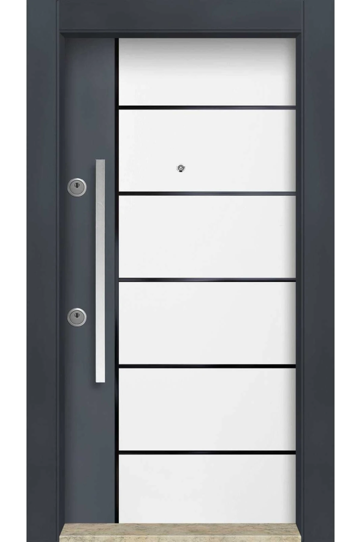 Dış Iklim Kapısı, Yağmura Güneşe Dayanıklı Çelik Kapı, Mn-6012 Sağ