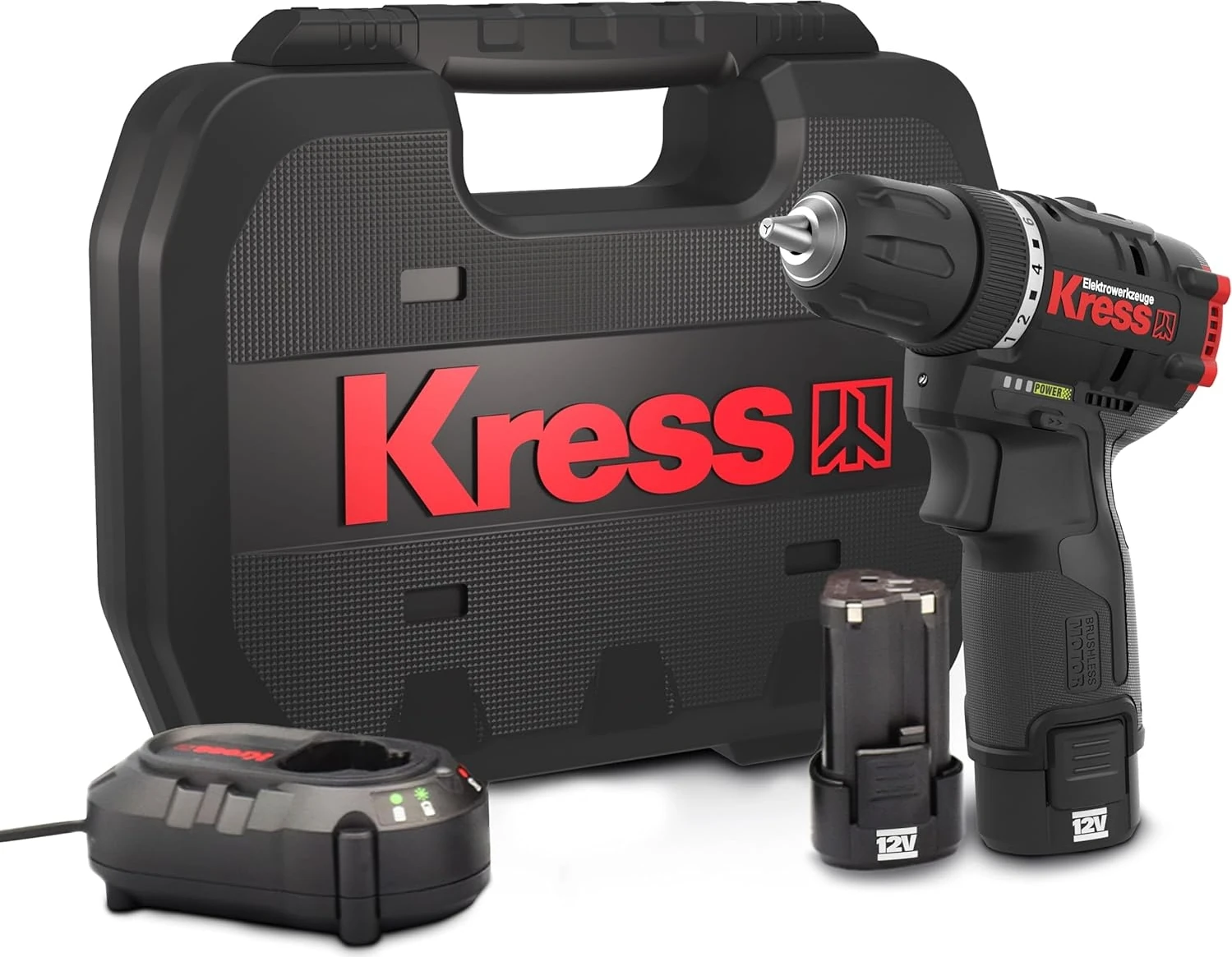 KUA24 12VOLT/2.0AH Li-Ion Çift Akülü Kömürsüz Profesyonel Şarjlı Matkap