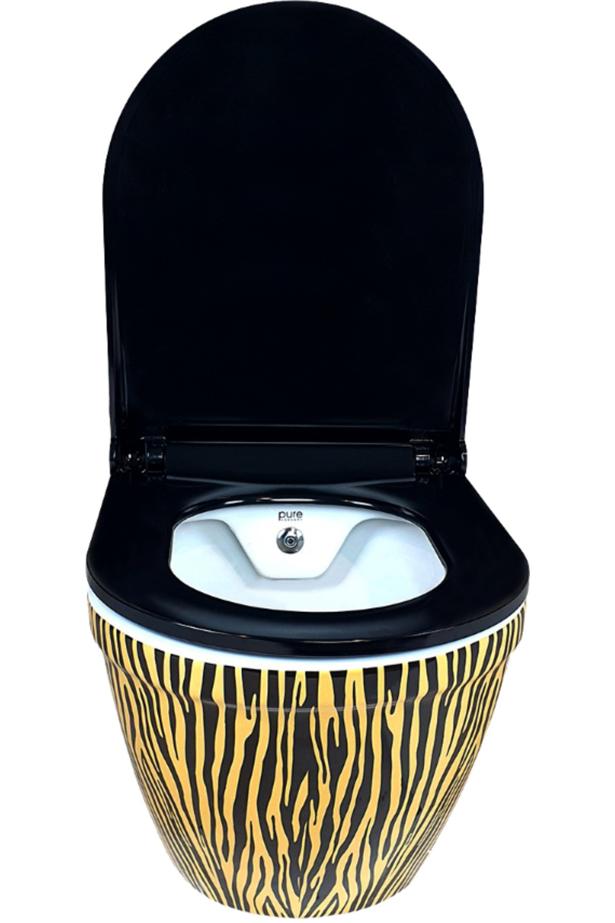 Pure Tıger Gold Zebra Asma Klozet Wh-796+soft Kapak