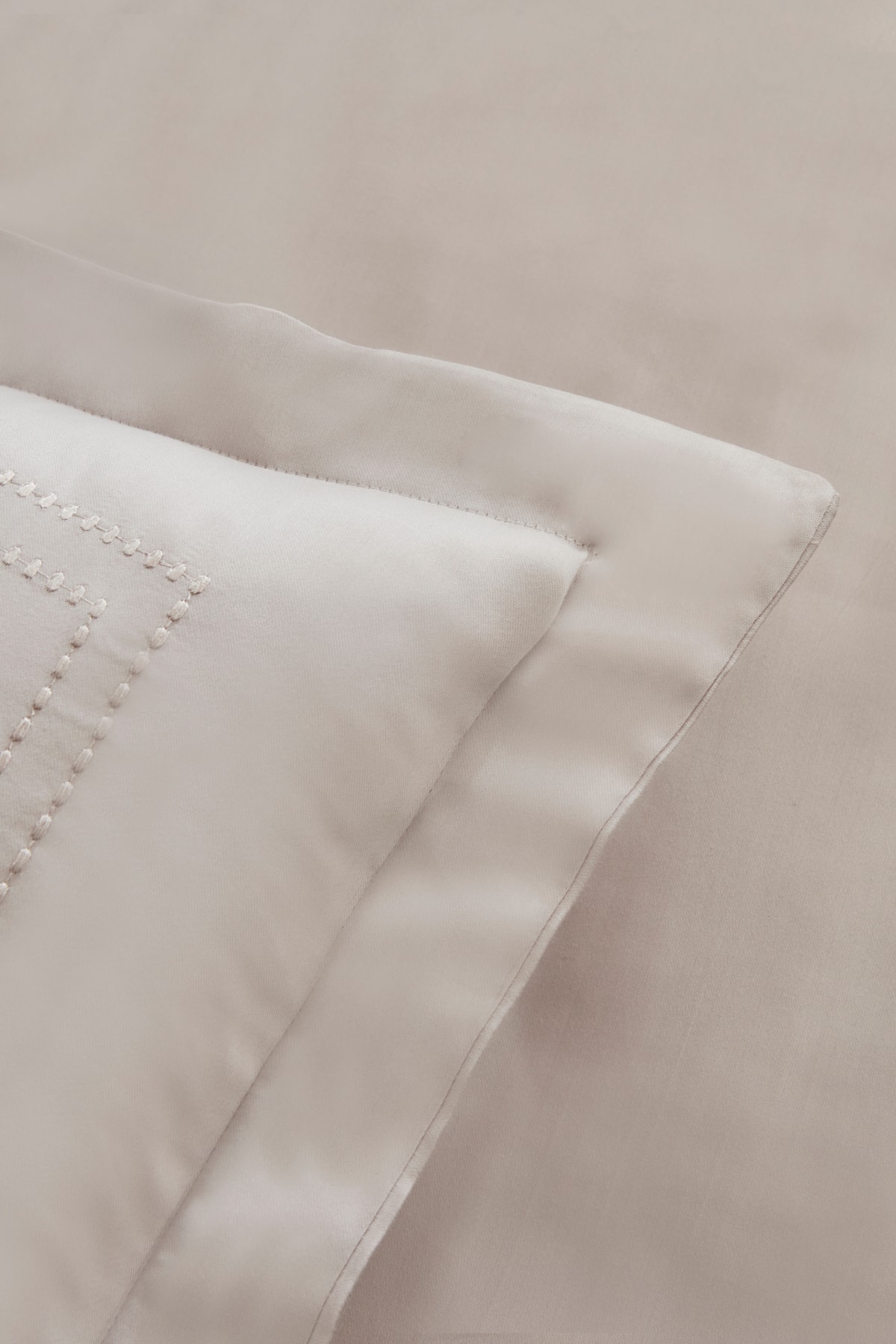 White Collection Felves %100 Pamuk King Size Nevresim Takımı Açık Gri
