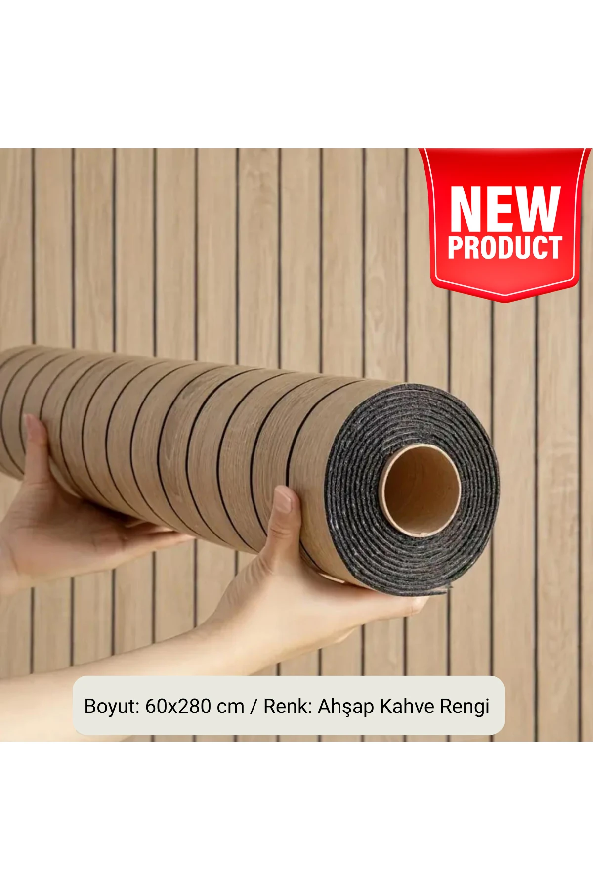60x280 cm Kendinden Yapışkanlı Ahşap Görünümlü Akustik Duvar Paneli -