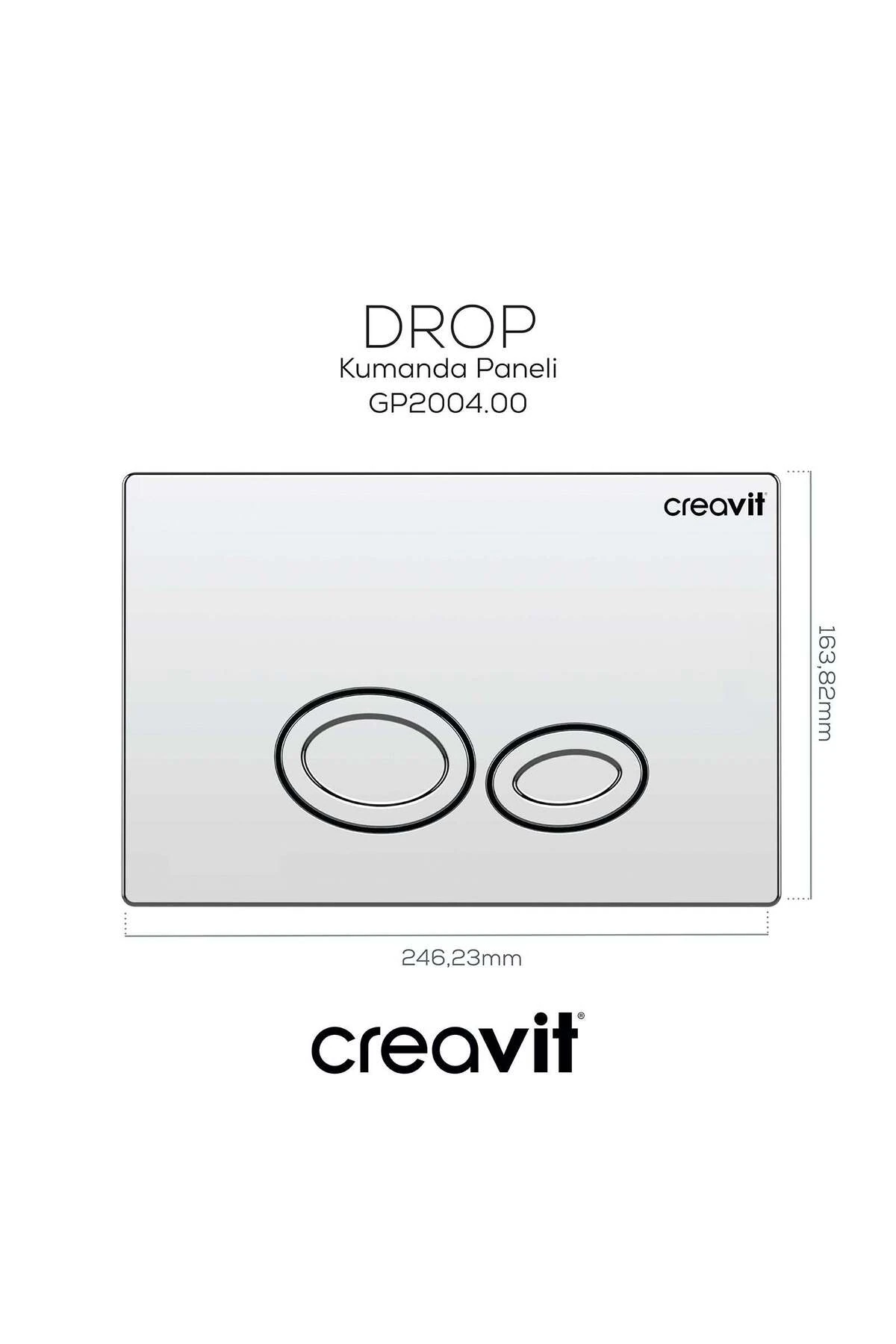 Drop Parlak Krom Kaplama Kumanda Paneli