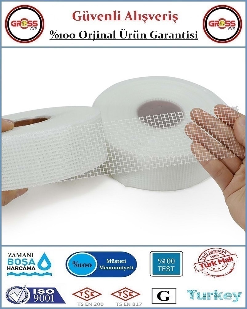 Derz Bandı Yapışkanlı - Alçı Sıva Altı File Bant - 4.8X45 Metre
