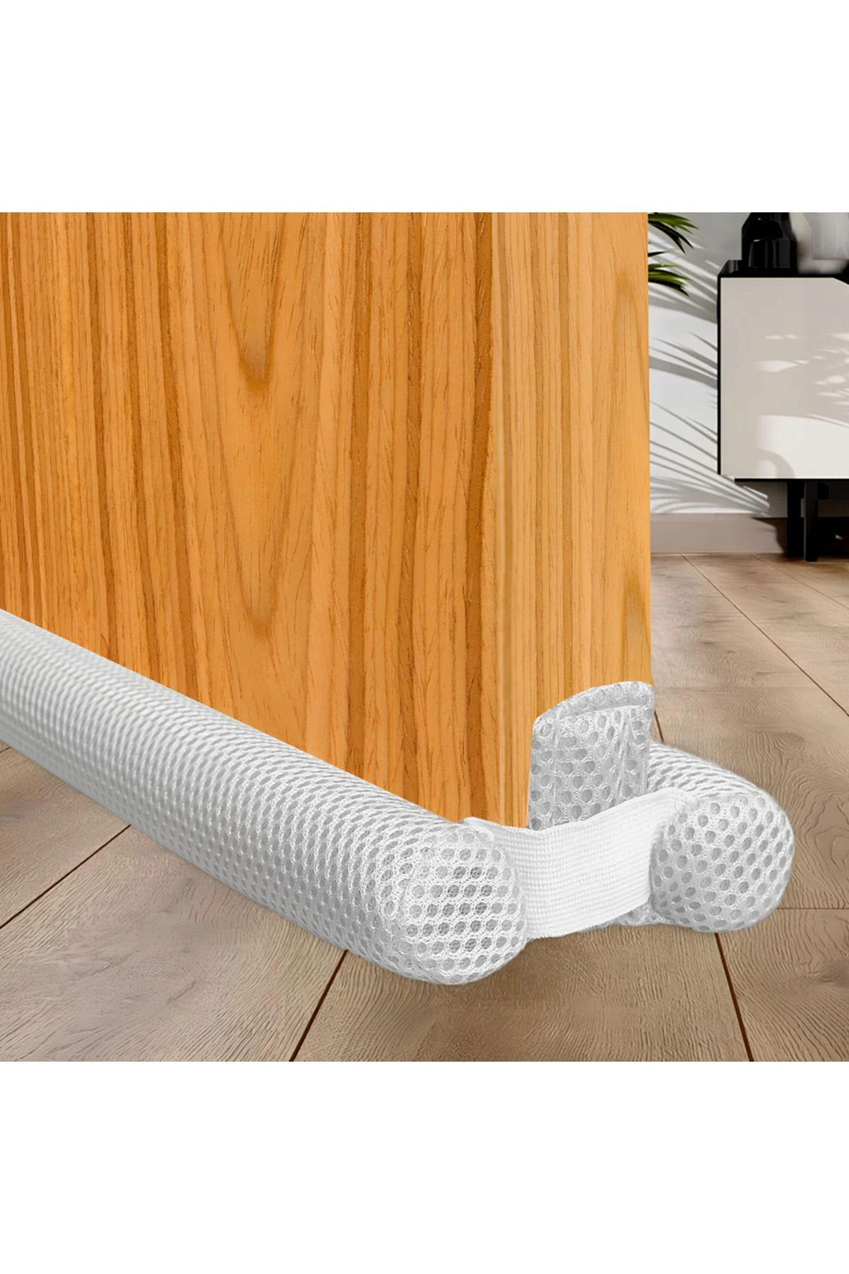 Kapı Altı Rüzgar Önleyici, Kapı Altı Izolasyon Bandı, Soğuk Önleyici Çift Taraflı Isı Yalıtımı Beyaz