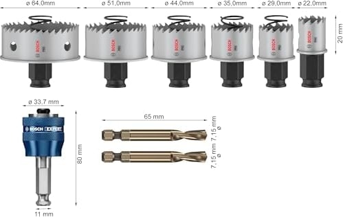 BOSCH 8 x Pro Sheet Metal Power Change Plus Delik Açma Testeresi Seti