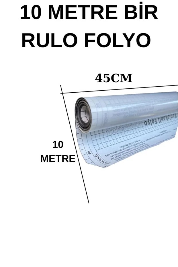 45cmx10 metre 1 Adet Düz Şeffaf Cam Kumlama Folyosu-Buzlu Cam Filmi Duşakabin Balkon Pencere Ev OfiS