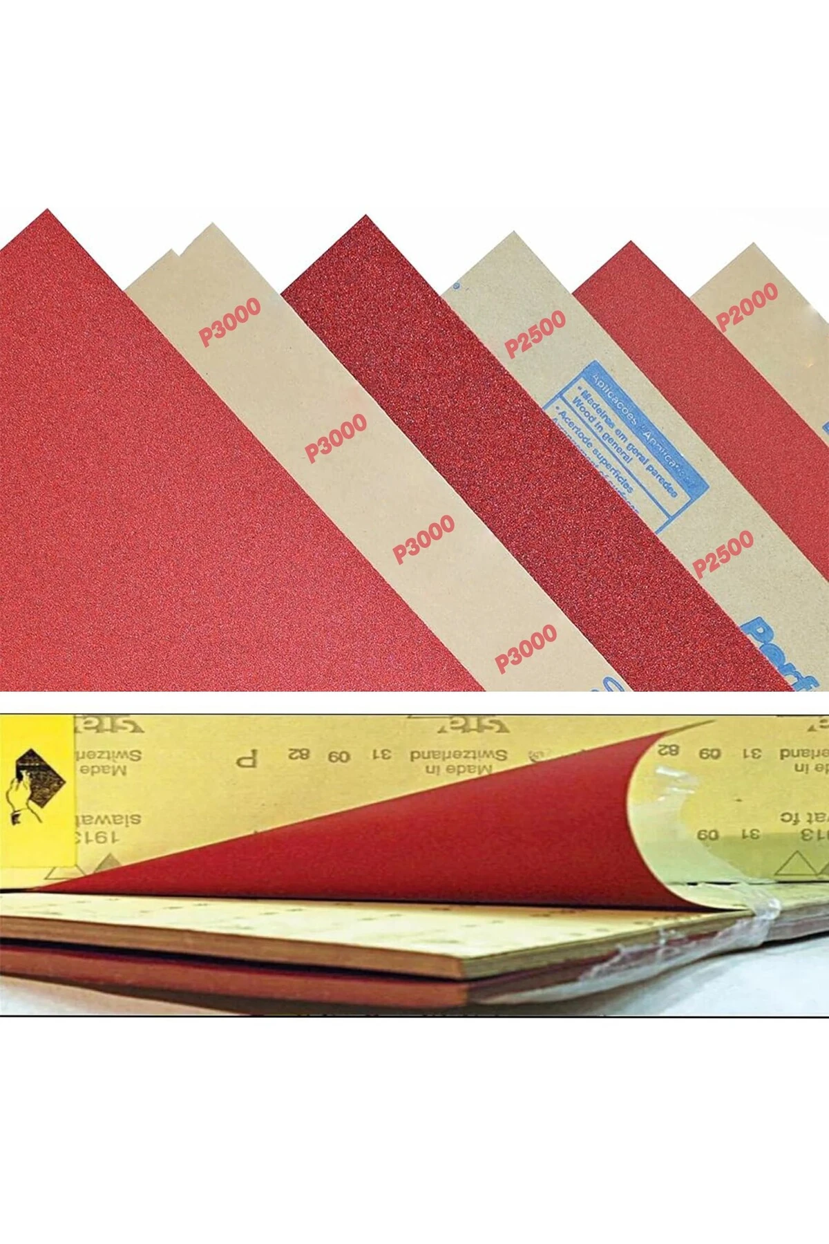 Su Zımparası 45 Adet Kağıdı Far Temizleme Seti 3000-2500-2000-1500-1200-1000-800-600-500 Kum
