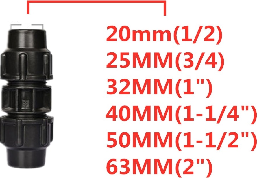 Siyah Stil 50 mm Pe Boru Bağlantı Elemanları Pe Boru Hızlı Bağlantı Boru Bağlantı Musluğu Boru Doğrudan mm Hızlı Bağlantı Musluğu Su Sulaması (Yurt Dışından)