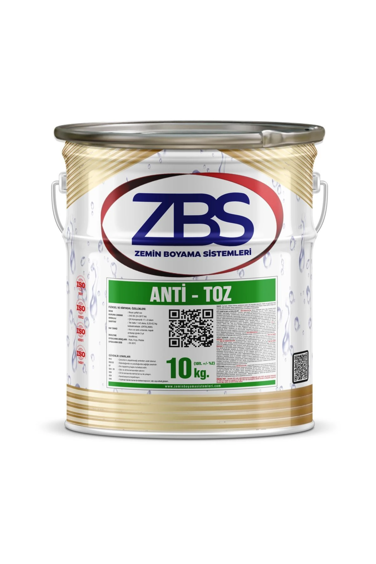 Anti-toz 10 Kg Şeffaf Tozumalı Zeminlerdeki Tozumayı Anında Keser Ve Zemini Doyurur