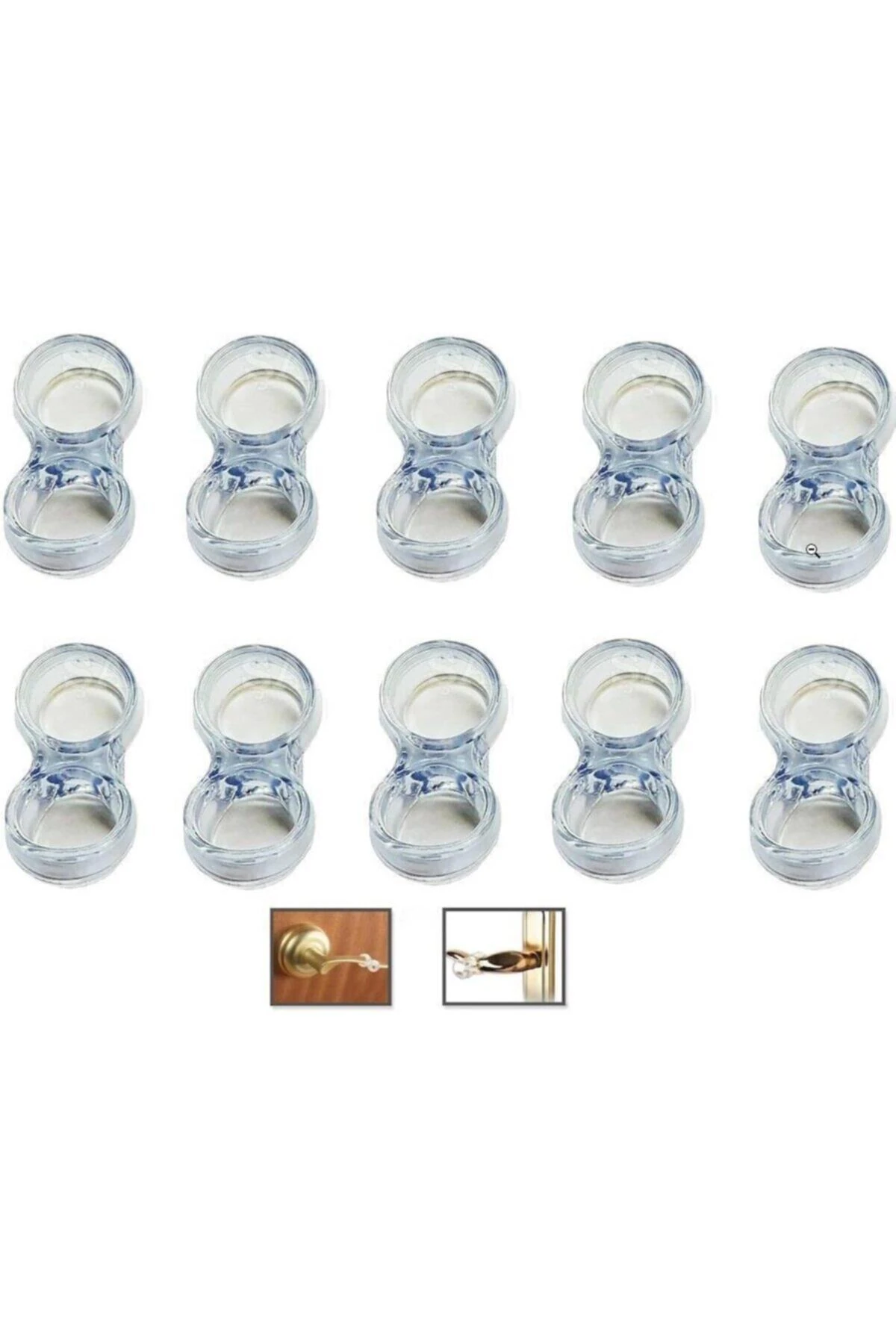 10 Adet Kapı Kol Stoperi Pencere Stoperi Şeffaf