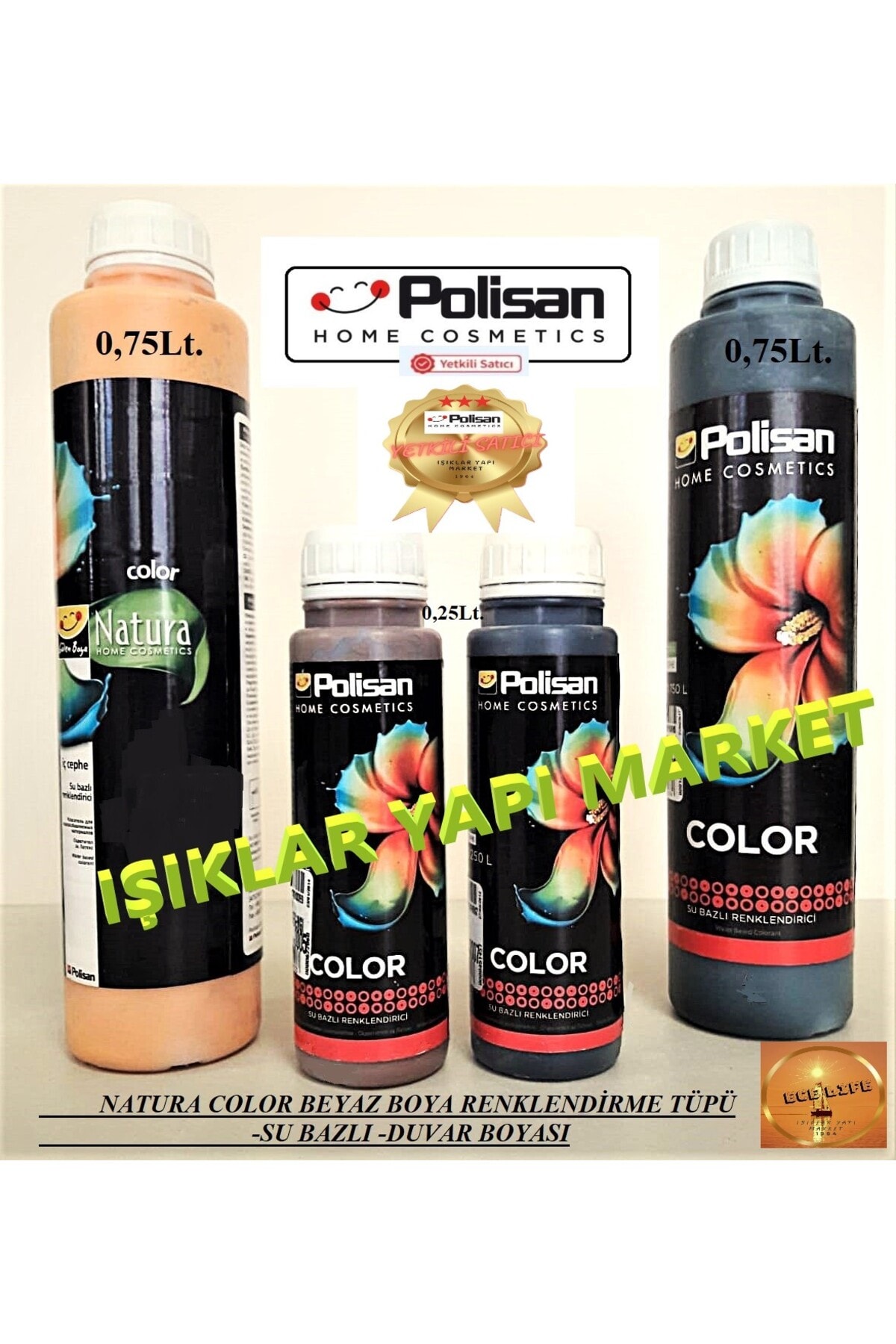 POLİSAN Natura Color -su Bazlı -duvar Boyası -tüp Boya -0,25lt. (BEYAZ BOYA RENKLENDİRİR)
