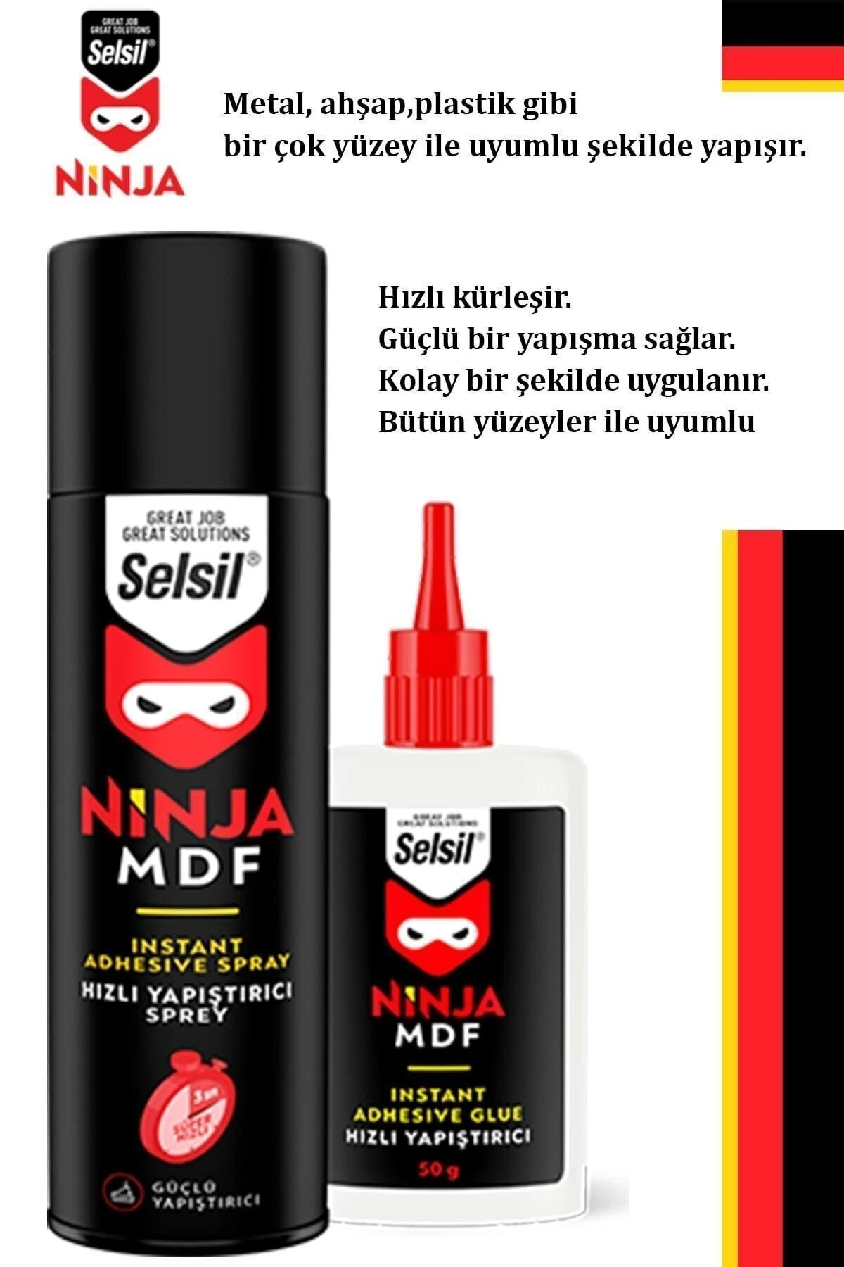 Hızlı Yapıştırıcı Ninja Yeni Seri 200 ml ve 50 gr