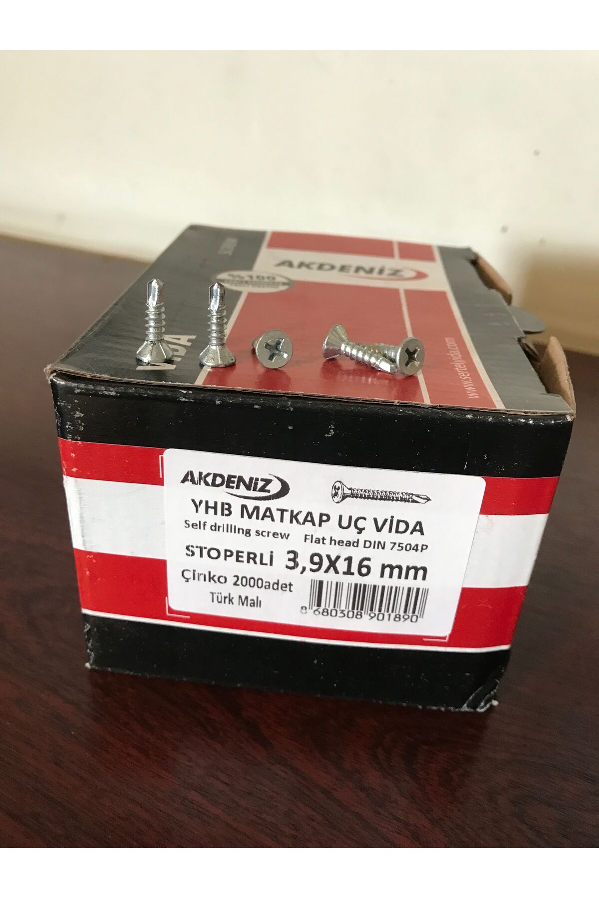 AKDENİZ  YHB Matkap Uçlu Vida 3,9x16 2500 adet