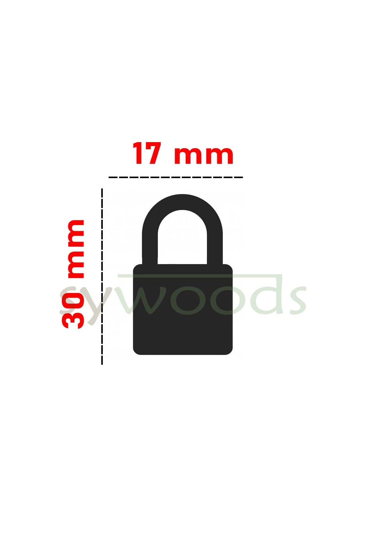 Metal Küçük Asma Kilit Dekor 3 Adet Sarı Renk