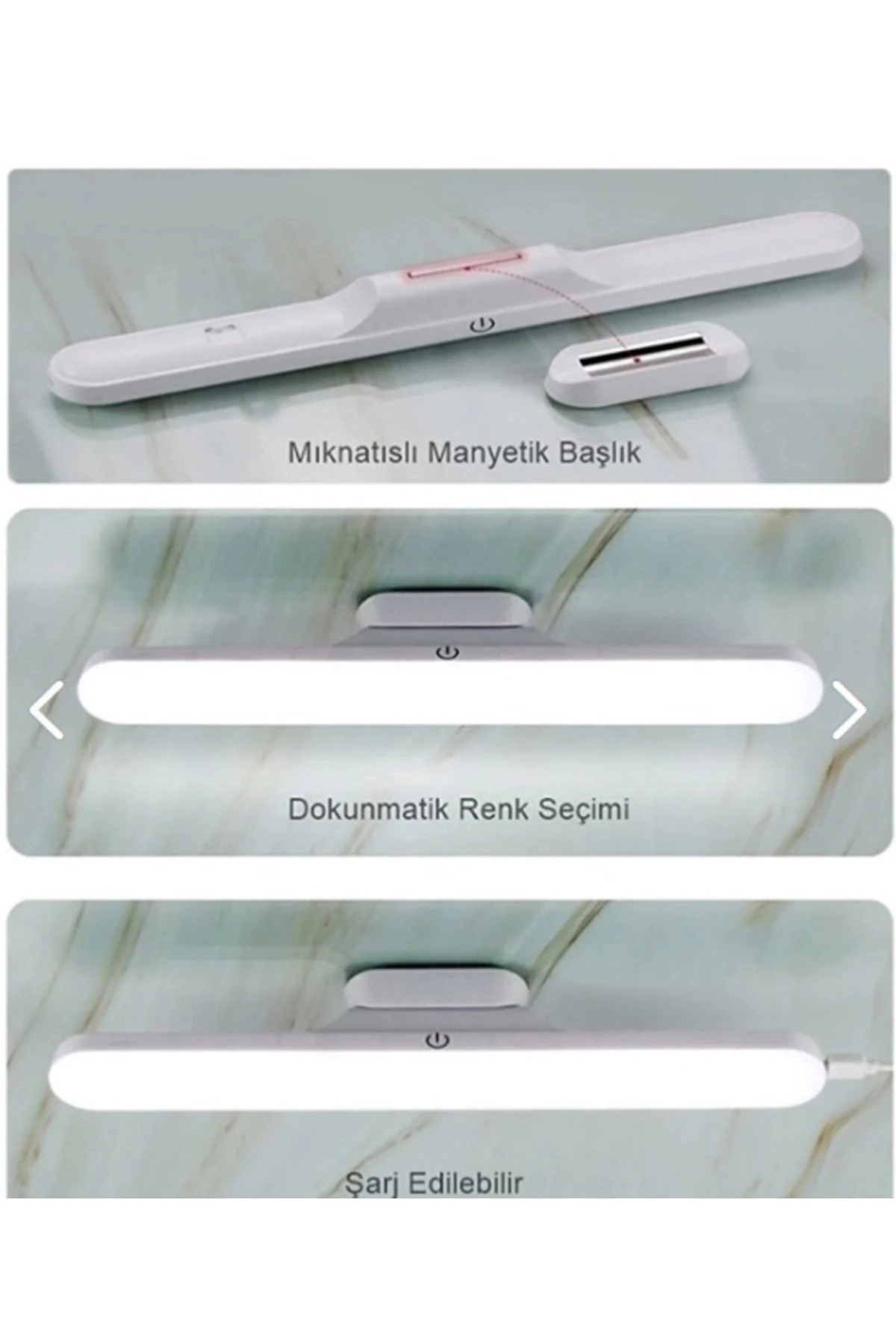 Ct-5249 Dokunmatik Anahtarlı Led Aplik 3 Renk Yanma Modlu