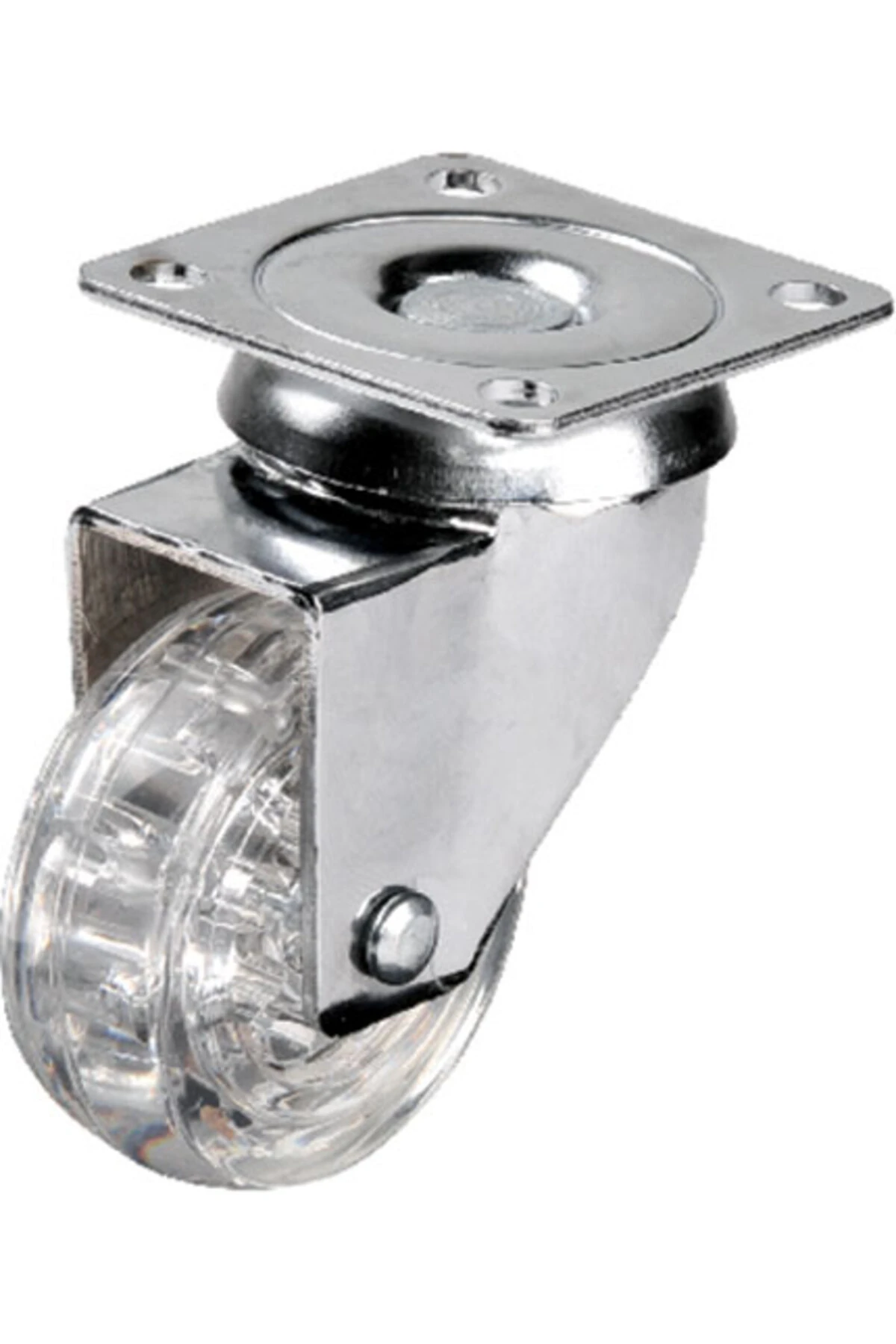 Hts 301 - 50x20 mm Şeffaf Makaralı Tablalı Teker