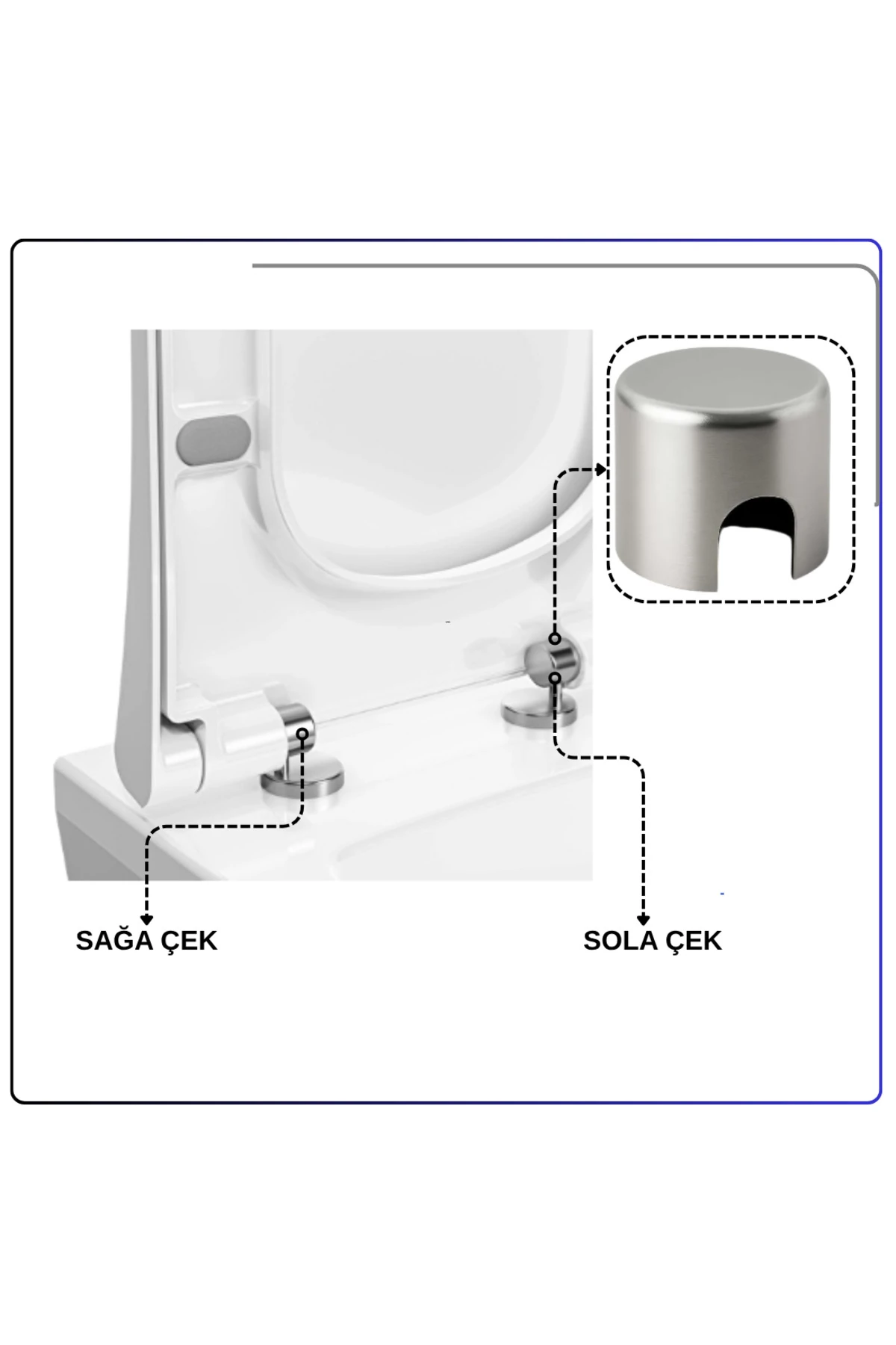 316045YP1TE Yavaş Kapanır Klozet Kapağı Menteşe Seti