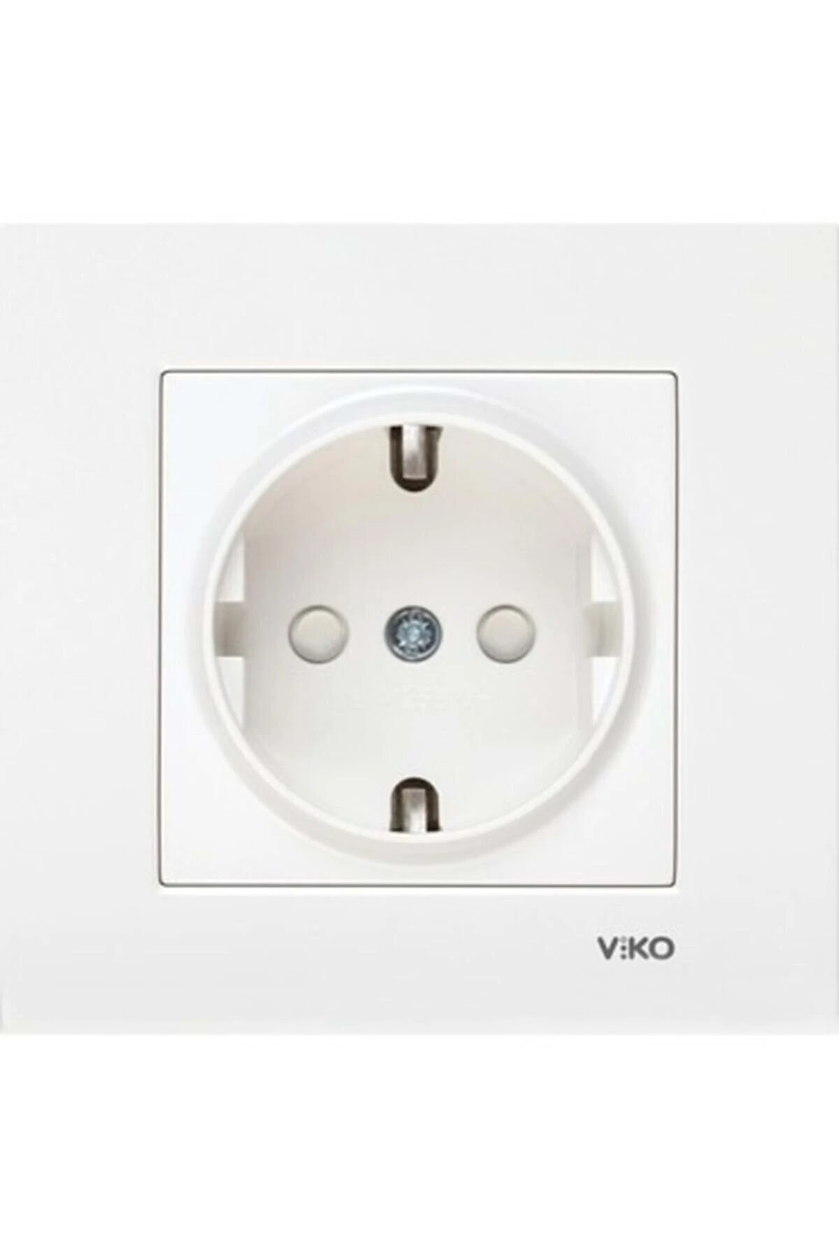 Karre Topraklı Çocuk Korumalı Priz + Çerçeve Beyaz 12 Adet