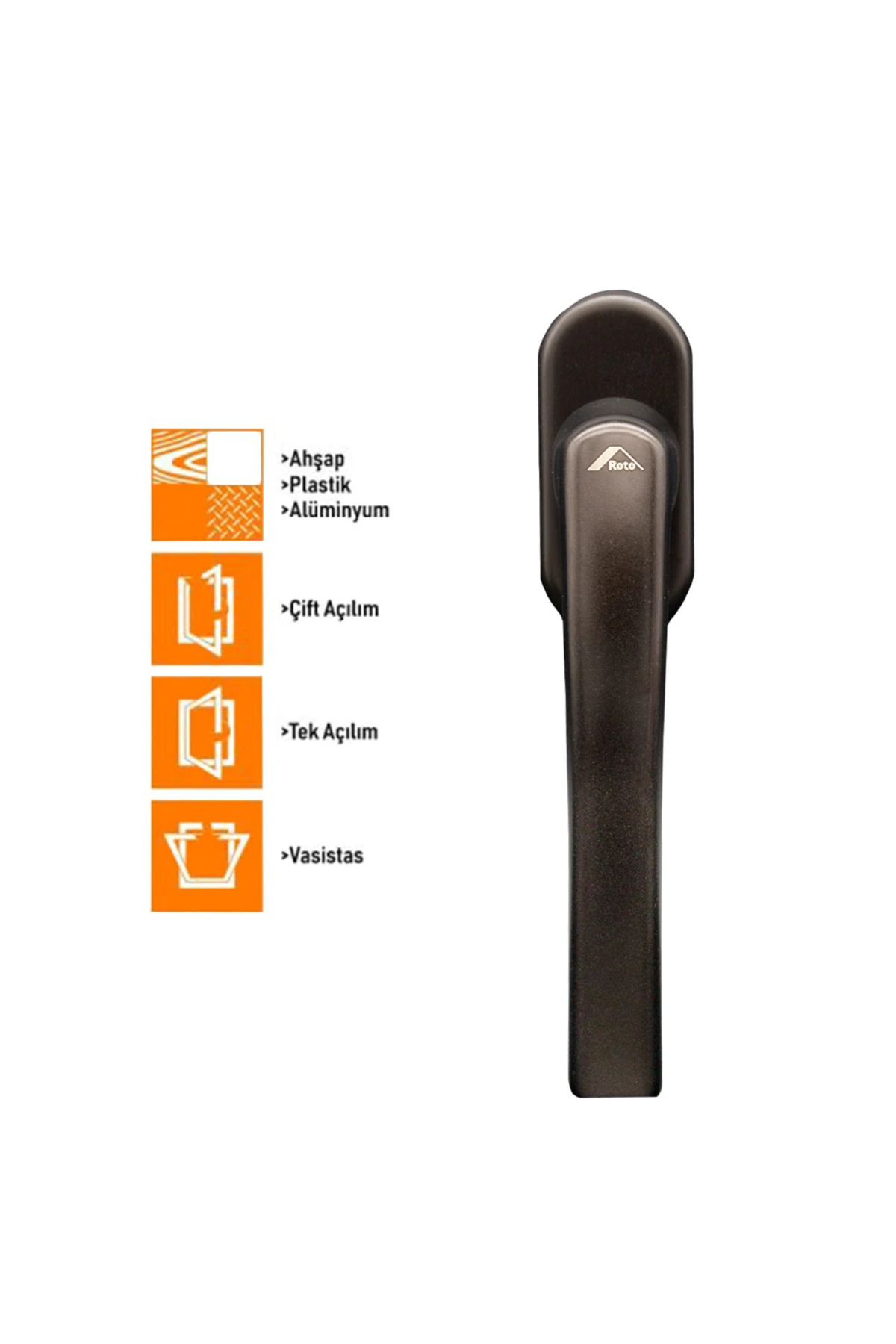 Line Secustik Siyah Pvc Pimapen Pencere Kolu