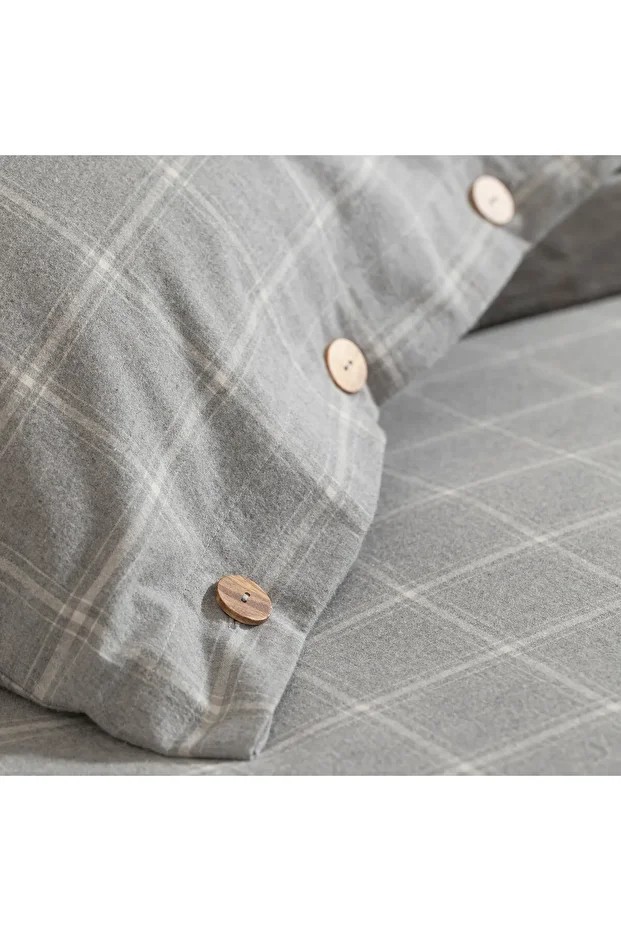 Pedrada Nevresim Seti Ekstra King Size 260x220 cm Gri