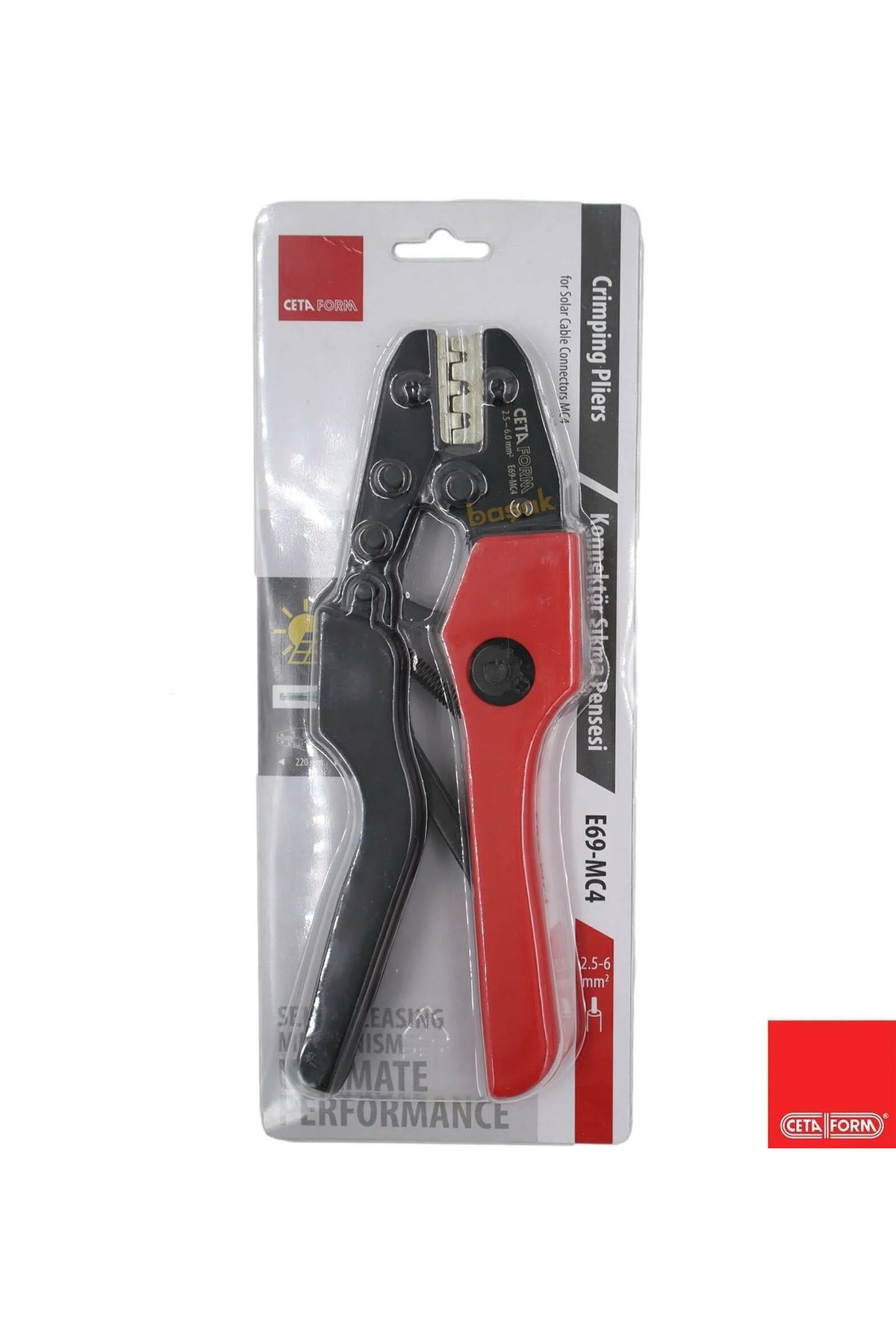 Solar Kablo Konnektör Sıkma Pensesi MC4 2.5-6 MM E69-MC4