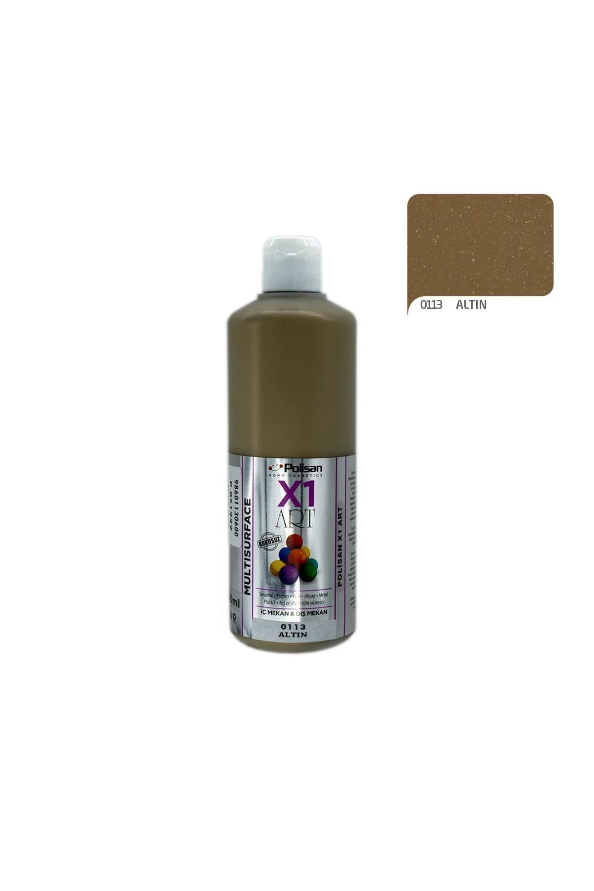 X1art Multisurface Hobi Boyası 500ml -0113 Altın(sedef)