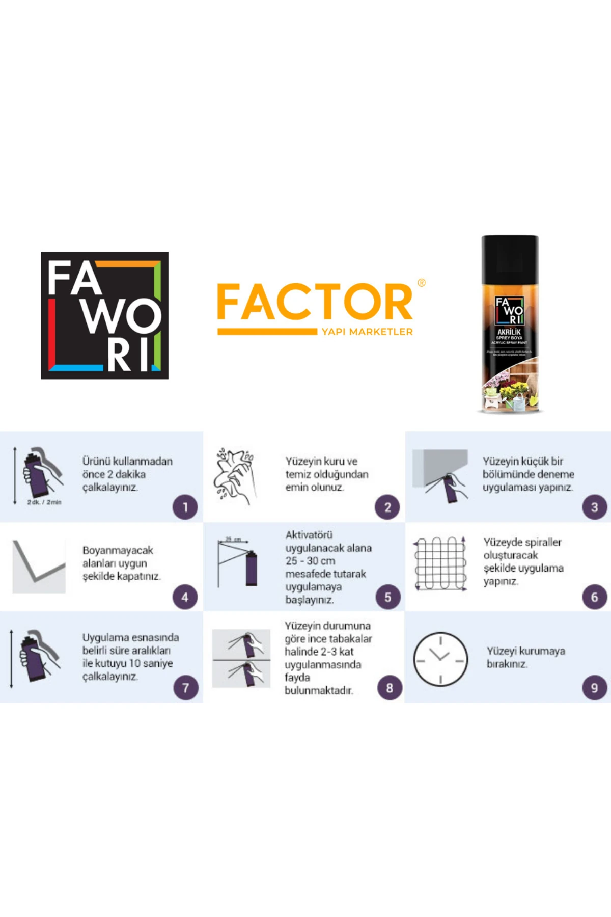 Orta Gri Akrilik Sprey Boya 400ml.