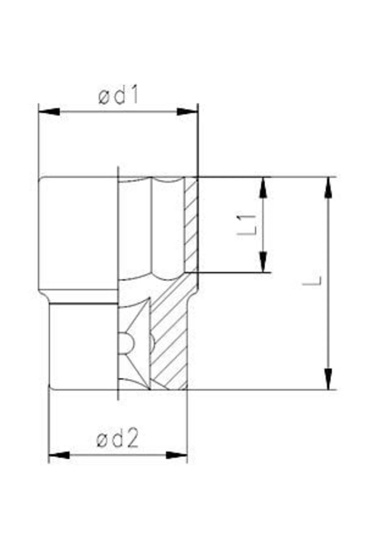 İZELTAŞ 1107 Lokma Anahtar 1/4'' Altı Köşe 13mm