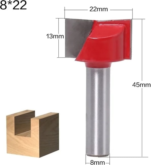 8X22 8mm Shank Temizleme Alt Freze Uçları Çapı Karbür Kesiciler Ahşap Araçları Freze Kesici Ağaç Işleme Yüzey Planya Yönlendirici (Yurt Dışından)
