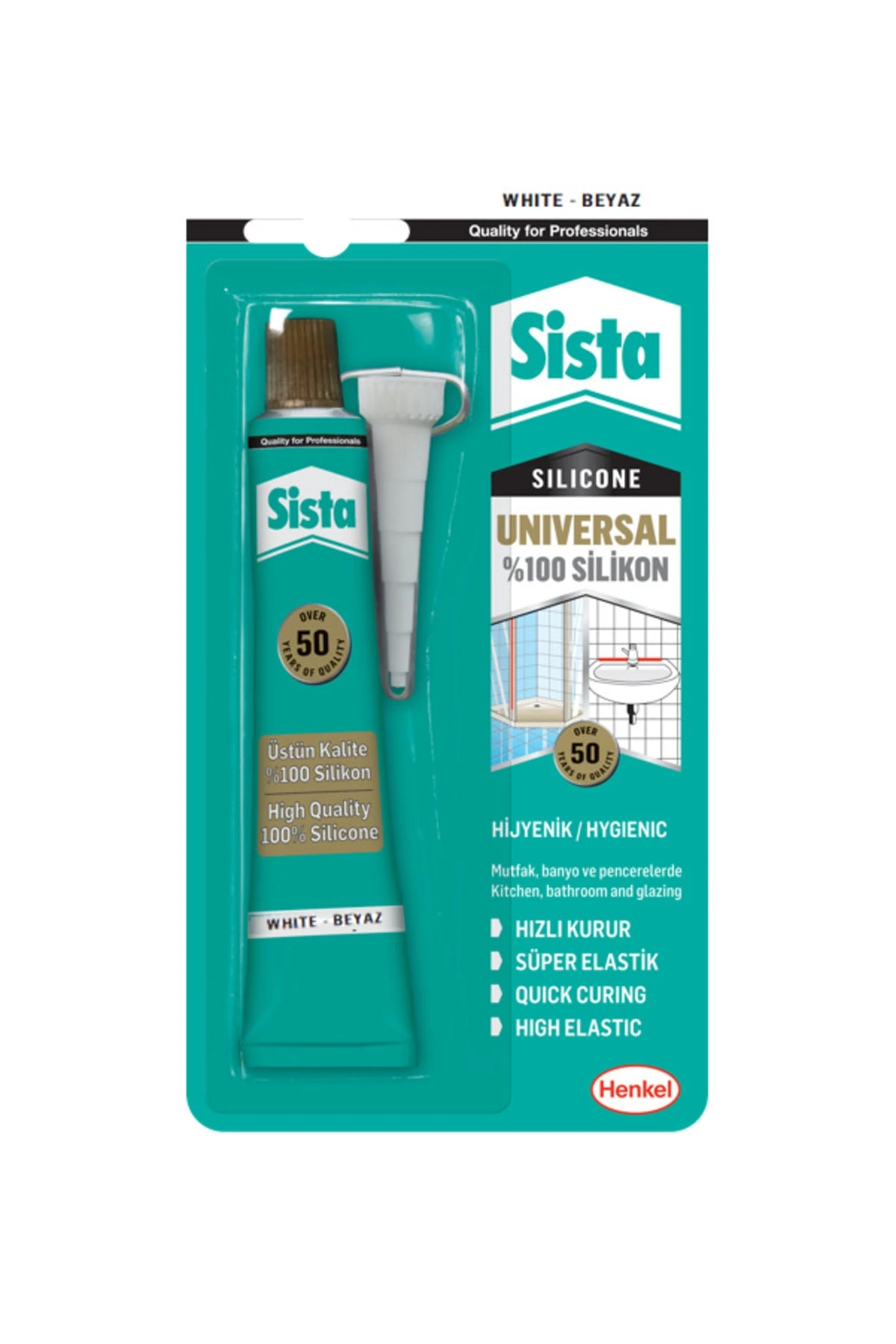 3'lü Paket Sista Universal Silikon Beyaz 50 gr