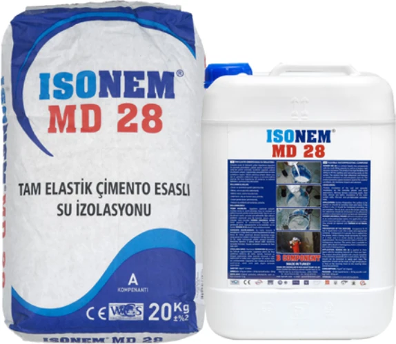 Isonem MD28 Tam Elastik Çimento Esaslı Su Izolasyonu(20+10)Kg