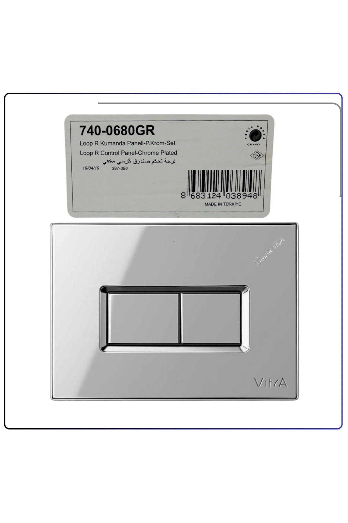 740-0680GR Kumanda Paneli Parlak Krom