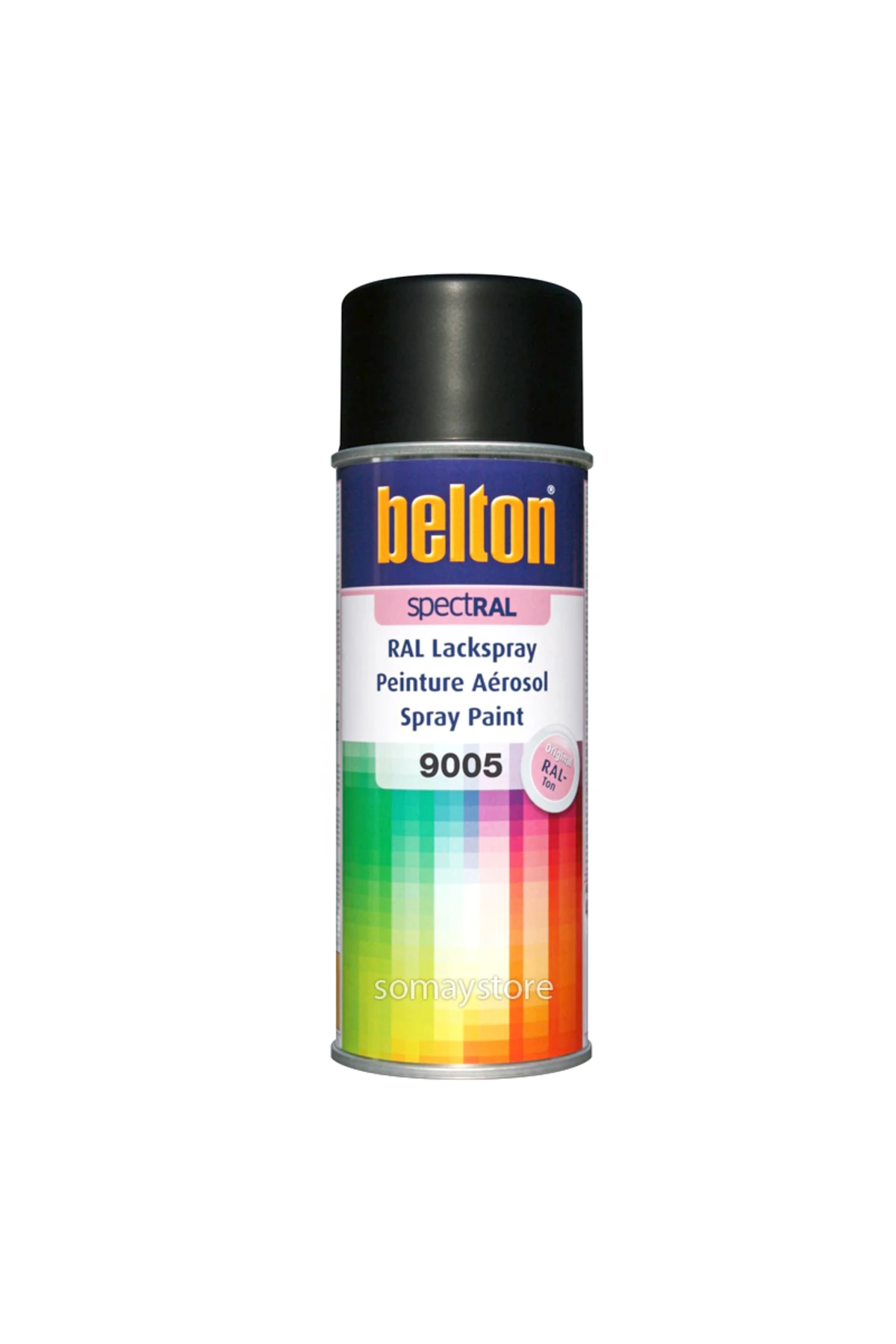 Belton Spectral Sprey Boya 400 ml Parlak Ral 9005 Siyah 10 Yıl Raf Ömrü