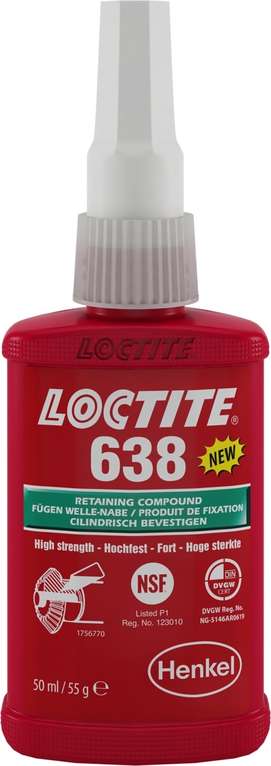 LOCTİTE 638 Yüksek Mukavemetli Sıkı Geçme Bileşeni 50 ml