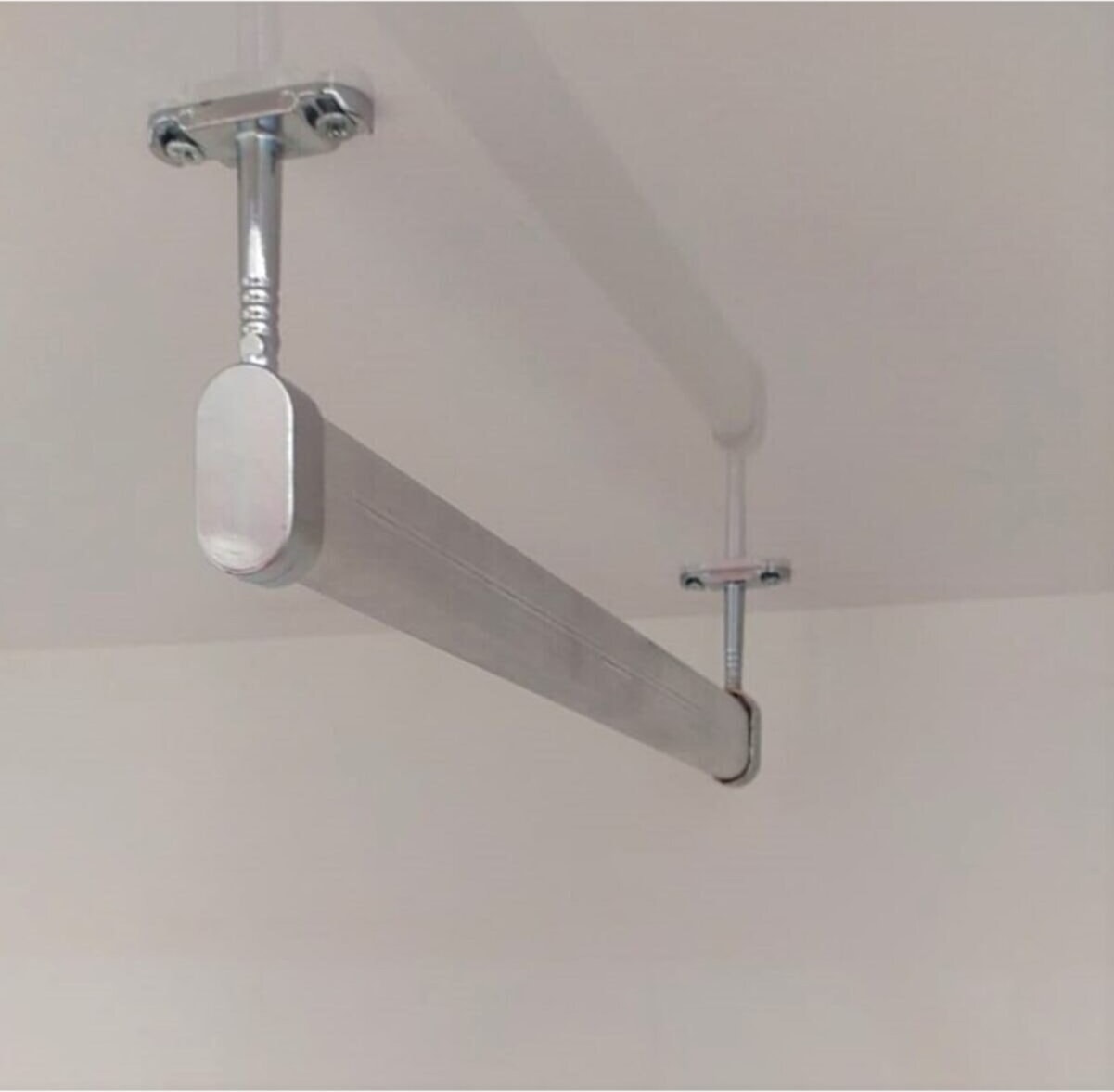 Dolap Içi 30 cm Oval Elbise Askı Borusu, Tavan Askı Aparatı Vidaları Hediye