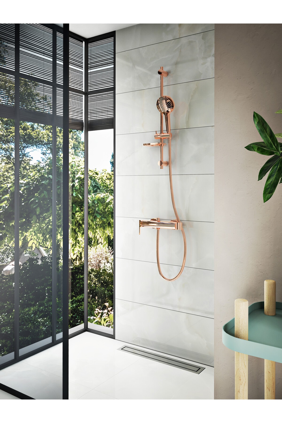 V-Flow Elegant 59980238000 Duş Kanalı, Yandan Sifon, H:60, 60 cm, DK 100, Parlak Krom