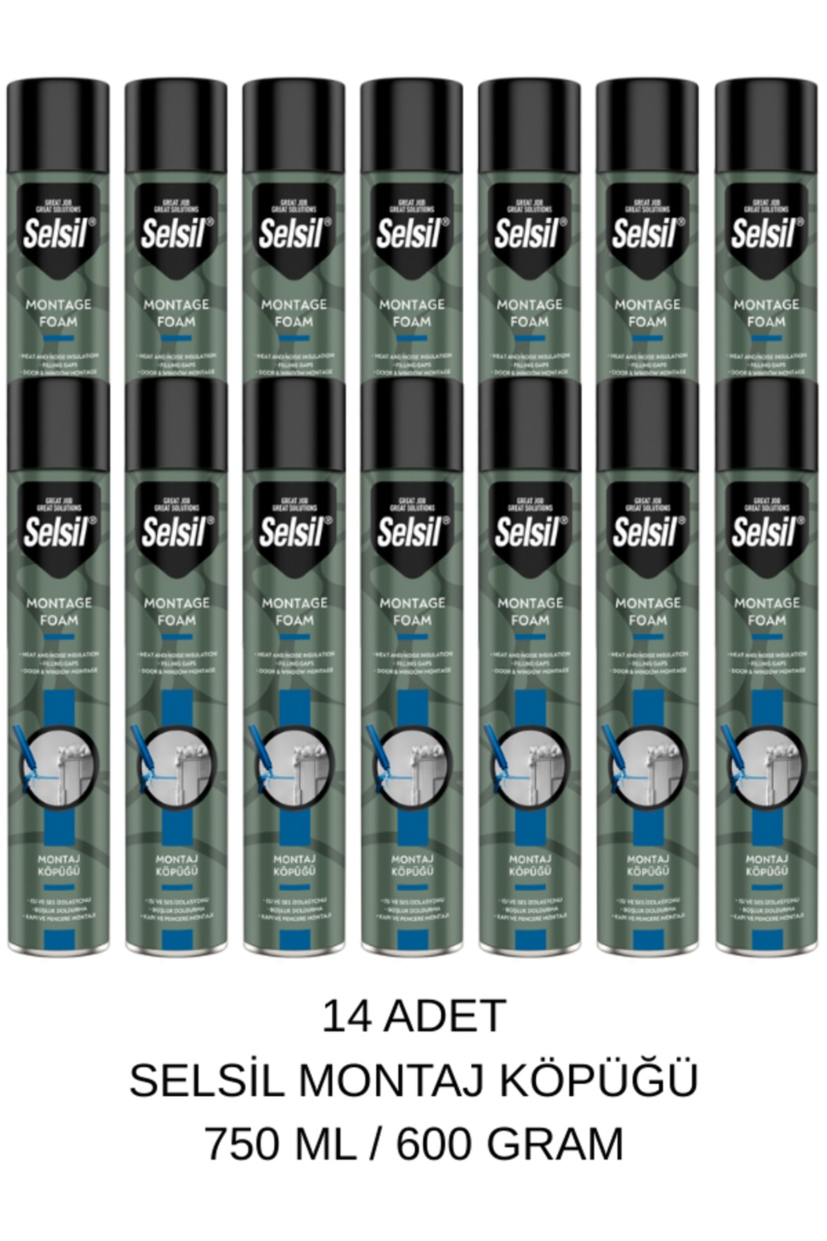 SELSİL Montaj Köpüğü 750 ML / 600 Gram 14 Adet