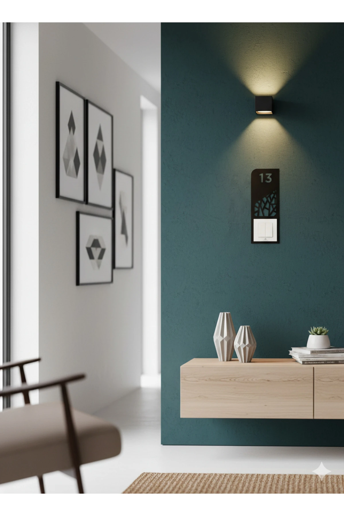 Dekoratif Daire Kapı Numarası Zil Priz Çerçeveleri Numaratör(İstenilen farklı numaraları belirtiniz)