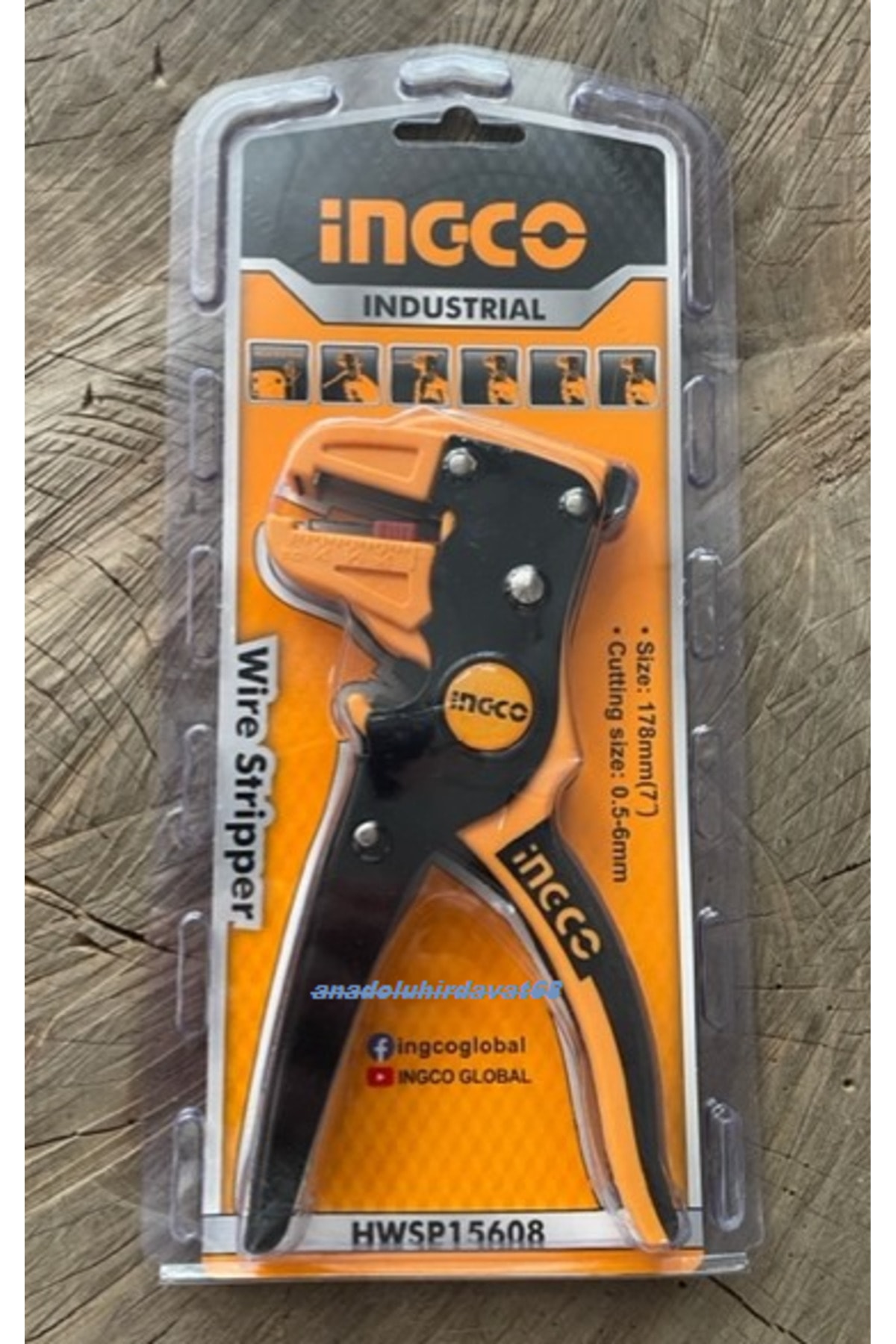 İNGCO PRO 178MM OTOMATİK KABLO SIYIRMA PENSESİ KABLO SOYMA PENSESİ