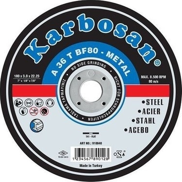 KARBOSAN Metal Kesme Diski 115 x 3.0 x 22.23