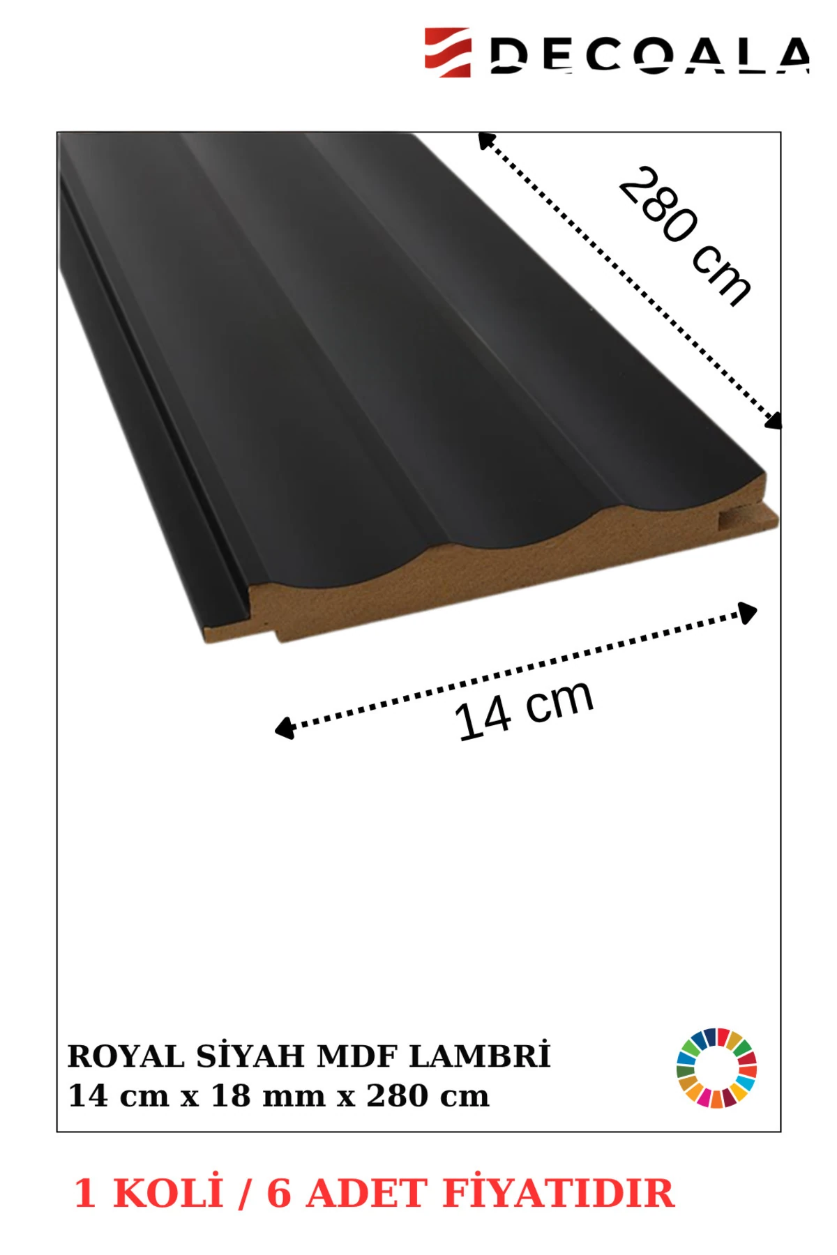 Mdf Tavan Ve Duvar Lambri 14x280 cm ( 6 Adet )