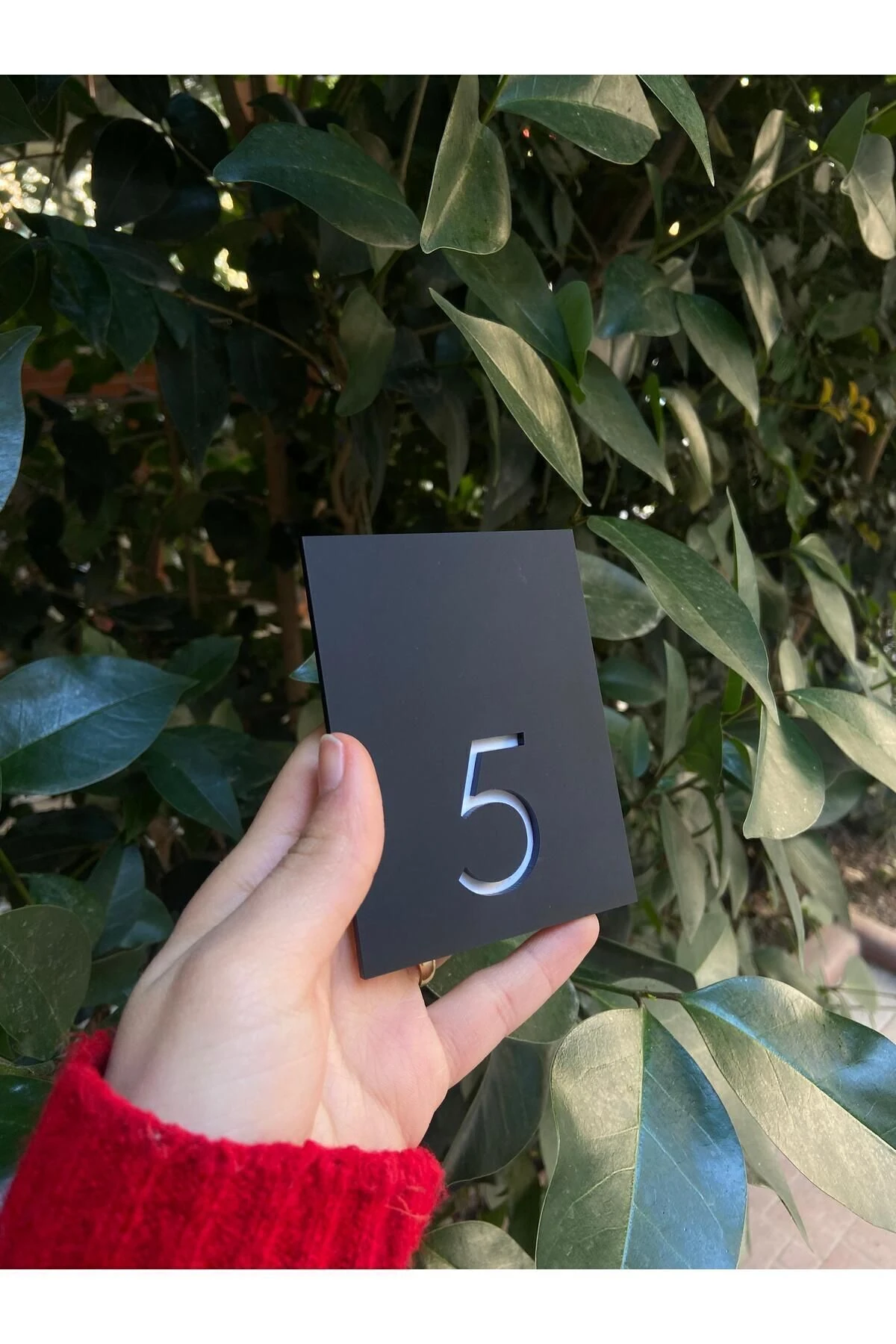 Siyah Mat Kapı Numarası Apartman, Otel, Apart Kendinden Yapışkanlı Uzun Ömürlü 12x8 Cm