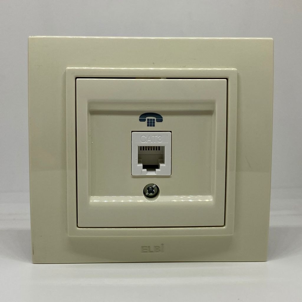 Zena Telefon Prizi ( Numeris ) Priz Çerçeveli Krem