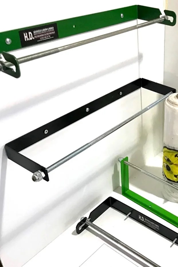 Montajlı Pratik Rulo Poşet Aparatı- Metal Boyalı Lazer Kesim..