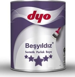 DYO Beşyıldız Sentetik Parlak Ahşap ve Metal Boyası 5 Lt Beyaz