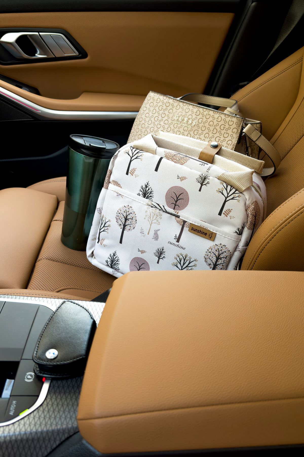 Ağaç Desen Termal Isı Izolasyonlu Ek Gıda Yemek Taşıma Beslenme Omuz Çantası