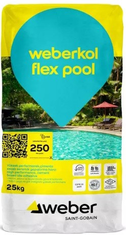 Weber Kol Flex Pool Beyaz Seramik Yapıştırma Harcı 25 kg