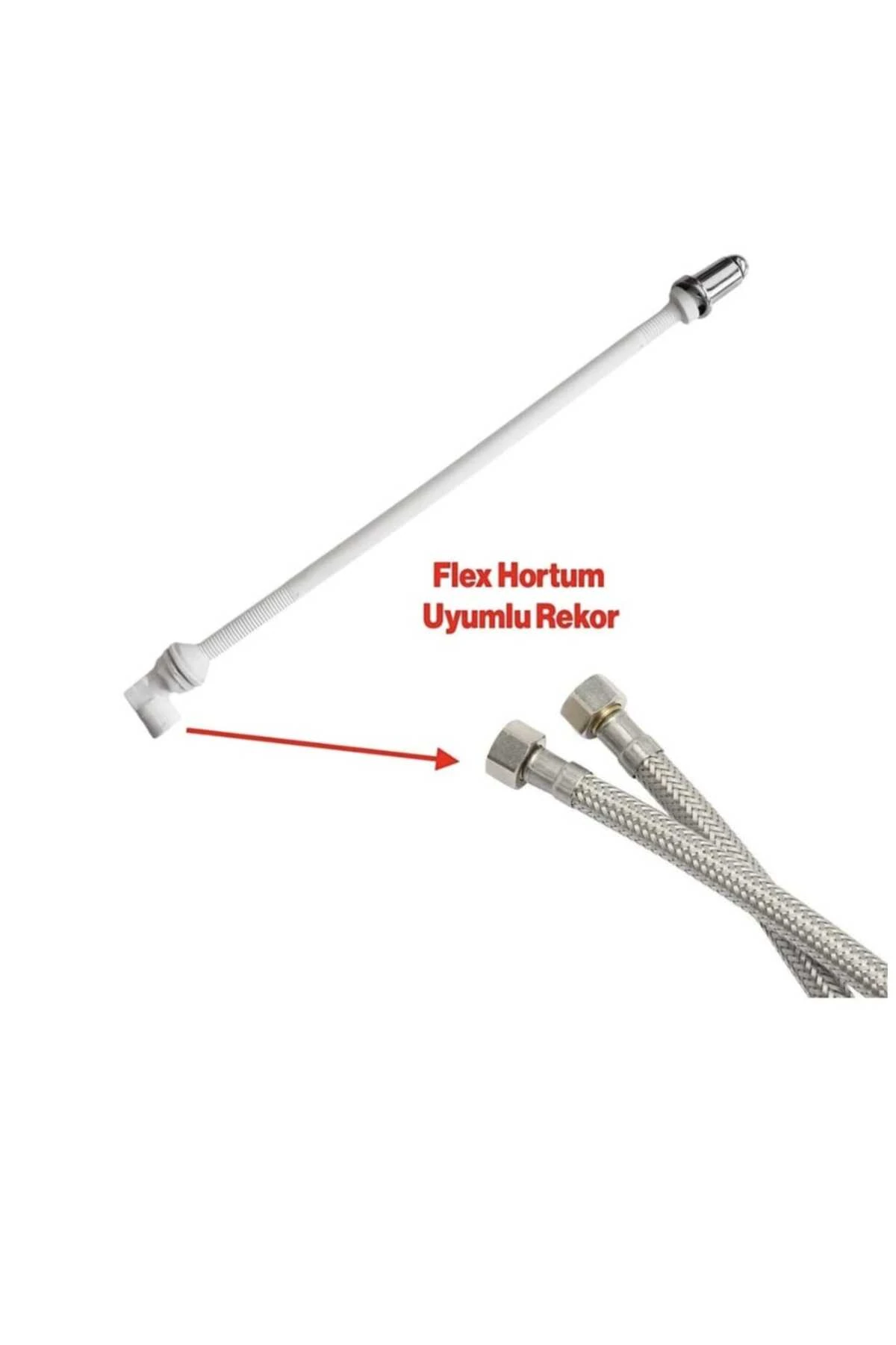 Uzun Klozet Tuvalet Taharet Çubuğu 32 cm Plastik Borulu Ayarlanabilir Kısaltılabilir U Tipli