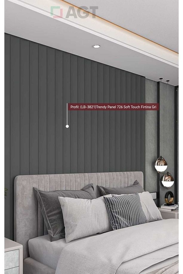 Kargo bedava, Antalya Yıldız Duvar Lambri Profili Lb 3821 Soft Touch fırtına gri